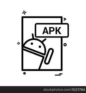apk file format icon vector design