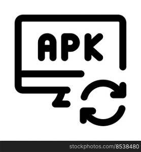 APK file syncing on desktop computer system