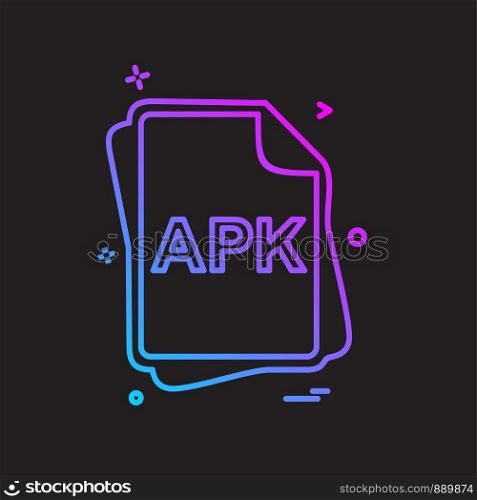 APK file type icon design vector