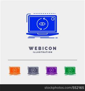 App, application, new, software, update 5 Color Glyph Web Icon Template isolated on white. Vector illustration. Vector EPS10 Abstract Template background