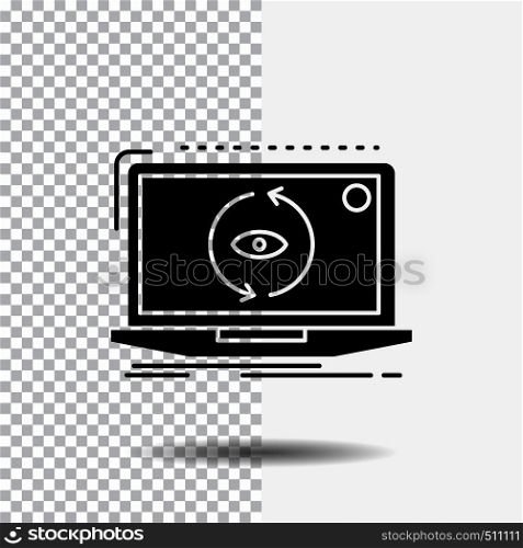 App, application, new, software, update Glyph Icon on Transparent Background. Black Icon. Vector EPS10 Abstract Template background
