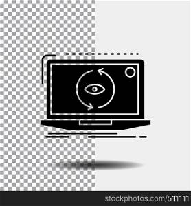 App, application, new, software, update Glyph Icon on Transparent Background. Black Icon. Vector EPS10 Abstract Template background