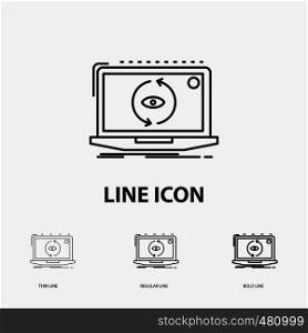 App, application, new, software, update Icon in Thin, Regular and Bold Line Style. Vector illustration. Vector EPS10 Abstract Template background