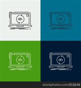 App, application, new, software, update Icon Over Various Background. Line style design, designed for web and app. Eps 10 vector illustration. Vector EPS10 Abstract Template background