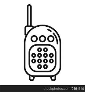 App baby monitor icon outline vector. Infant radio. Newborn care. App baby monitor icon outline vector. Infant radio