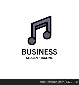 App, Basic, Design, Mobile, Music Business Logo Template. Flat Color