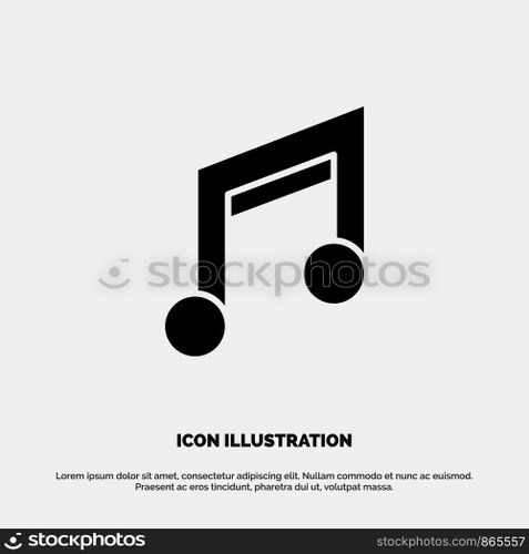App, Basic, Design, Mobile, Music solid Glyph Icon vector