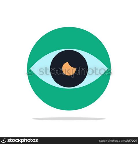 App, Basic Icon, Design, Eye, Mobile Abstract Circle Background Flat color Icon