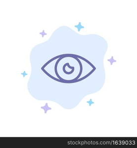 App, Basic Icon, Design, Eye, Mobile Blue Icon on Abstract Cloud Background