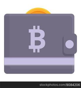 App bitcoin wallet icon cartoon vector. Crypto money. Digital online. App bitcoin wallet icon cartoon vector. Crypto money