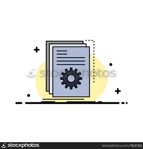 App, build, developer, program, script Flat Color Icon Vector