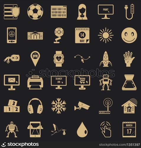 App for life icons set. Simple style of 36 app for life vector icons for web for any design. App for life icons set, simple style