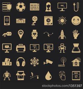 App for life icons set. Simple style of 36 app for life vector icons for web for any design. App for life icons set, simple style