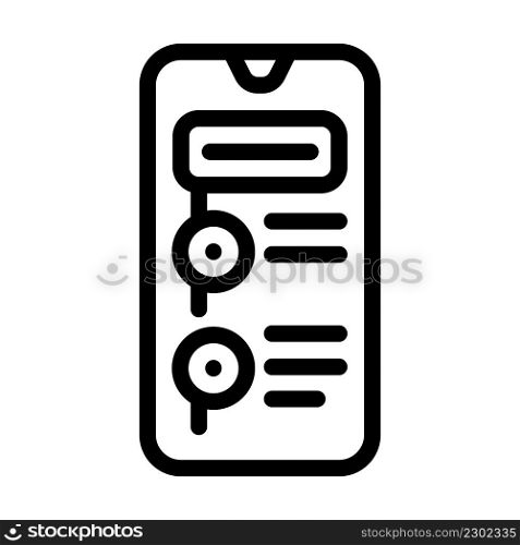 app for time management line icon vector. app for time management sign. isolated contour symbol black illustration. app for time management line icon vector illustration