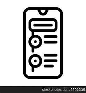 app for time management line icon vector. app for time management sign. isolated contour symbol black illustration. app for time management line icon vector illustration