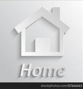 App icon gray home with shadow