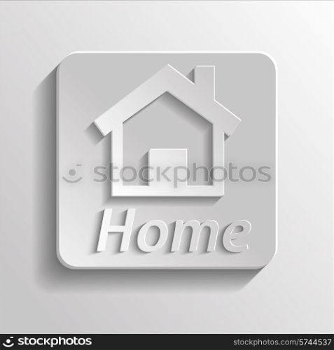 App icon gray home with shadow