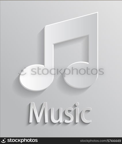 App Icon gray music with shadow