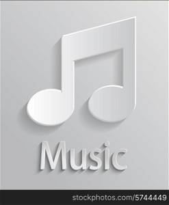 App Icon gray music with shadow