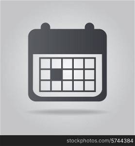 App icon metal calendar with shadow