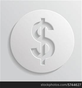 App icon metal dollar with shadow
