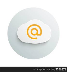 App icon of Internet cloud business concept on white background. Office and business work elements
