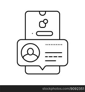 app testimonial review line icon vector. app testimonial review sign. isolated contour symbol black illustration. app testimonial review line icon vector illustration