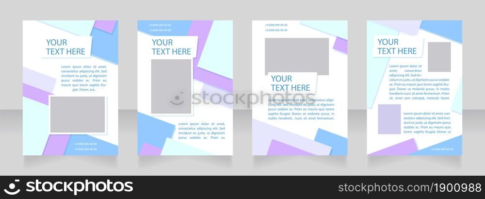 Apparel shop assortment advertising blank brochure layout design. Vertical poster template set with empty copy space for text. Premade corporate reports collection. Editable flyer paper pages. Apparel shop assortment advertising blank brochure layout design