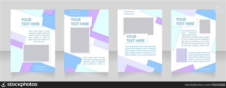 Apparel shop assortment advertising blank brochure layout design. Vertical poster template set with empty copy space for text. Premade corporate reports collection. Editable flyer paper pages. Apparel shop assortment advertising blank brochure layout design