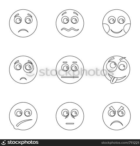 Appearance icons set. Outline set of 9 appearance vector icons for web isolated on white background. Appearance icons set, outline style