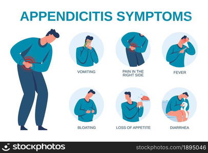 Gastritis symptoms infographic, woman with signs of stomach ...