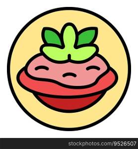Appetizer bruschetta icon outline vector. Food starter. Canape italian color flat. Appetizer bruschetta icon vector flat