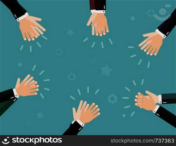 Applause, clapping hands. Business concept. Vector illustration
