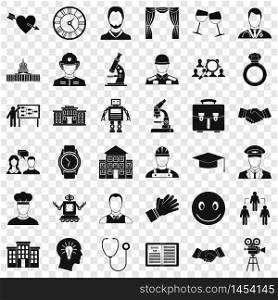 Applause icons set. Simple style of 36 applause vector icons for web for any design. Applause icons set, simple style