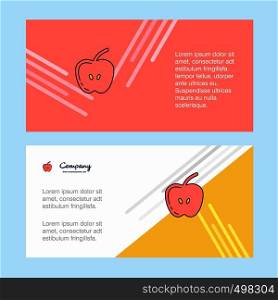 Apple abstract corporate business banner template, horizontal advertising business banner.