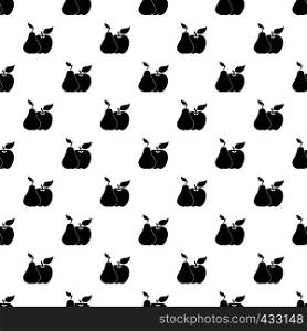 Apple and pear pattern seamless in simple style vector illustration. Apple and pear pattern vector