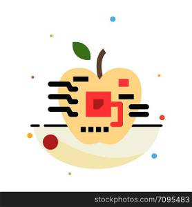 Apple, Artificial, Biology, Digital, Electronic Abstract Flat Color Icon Template