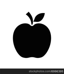 Apple black isolated icon vector illustration isolated on white eps 10