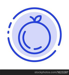 Apple, China, Chinese Blue Dotted Line Line Icon