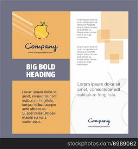 Apple Company Brochure Title Page Design. Company profile, annual report, presentations, leaflet Vector Background