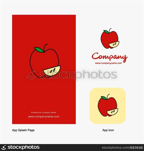 Apple Company Logo App Icon and Splash Page Design. Creative Business App Design Elements