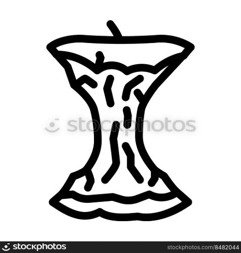 apple core line icon vector. apple core sign. isolated contour symbol black illustration. apple core line icon vector illustration