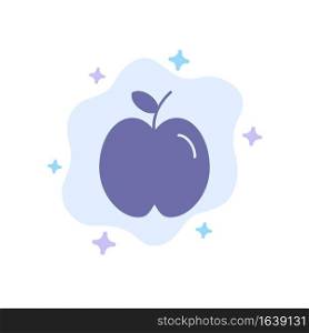 Apple, Education, School, Study Blue Icon on Abstract Cloud Background