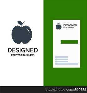 Apple, Education, School, Study Grey Logo Design and Business Card Template