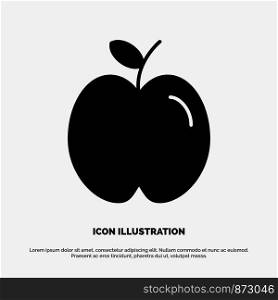 Apple, Education, School, Study solid Glyph Icon vector