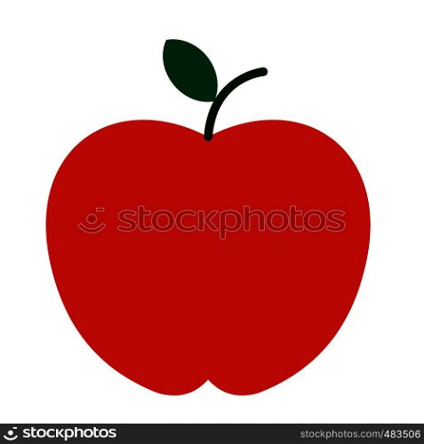 Apple flat icon isolated on white background. Apple flat icon
