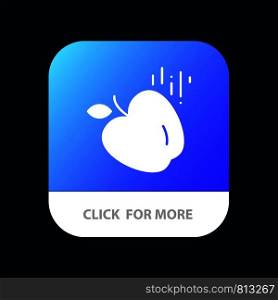 Apple, Food, Science Mobile App Button. Android and IOS Glyph Version