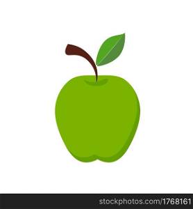 Apple fruit,Fresh Apple fruits isolated,Cartoon style. On a white background Vector illustration