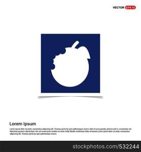 Apple fruit icon - Blue photo Frame