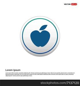 Apple fruit icon Hexa White Background icon template - Free vector icon